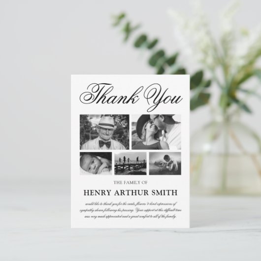 Foto begrafenis Dank u | Kaart Memorial Service (Staand voorkant)