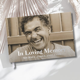 Foto begrafenis herdenkingsboek gastenboek