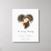 Foto begrafenis in Loving Memory Memorial aandenke Canvas Afdruk (Voorkant)