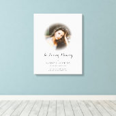 Foto begrafenis in Loving Memory Memorial aandenke Canvas Afdruk (Insitu (Houten vloer))