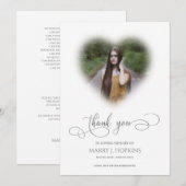 Foto begrafenis kalligrafie script dank u kaarten (Voorkant / Achterkant)