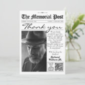 Foto begrafenis krant Memorial dank u kaart (Staand voorkant)