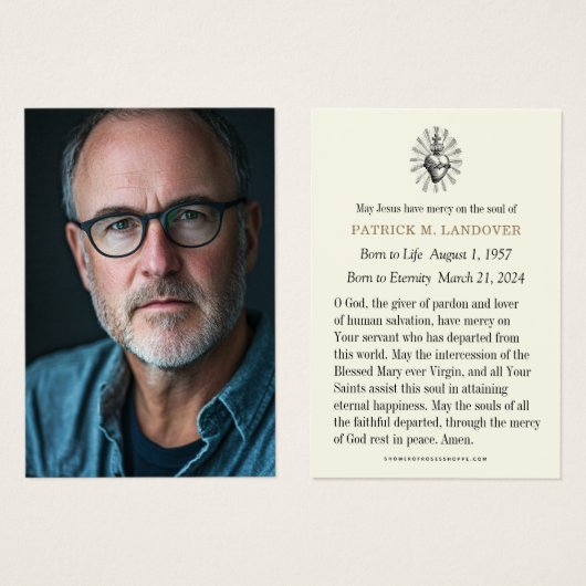 Foto Begrafenis Memorial Katholieke Gebed Kaart (Voorkant /achterkant)