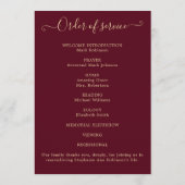 Foto begrafenis Orde van Dienst Bourgondië Goud Programmakaart (Achterkant)