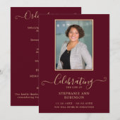 Foto begrafenis Orde van Dienst Bourgondië Goud Programmakaart (Voorkant / Achterkant)