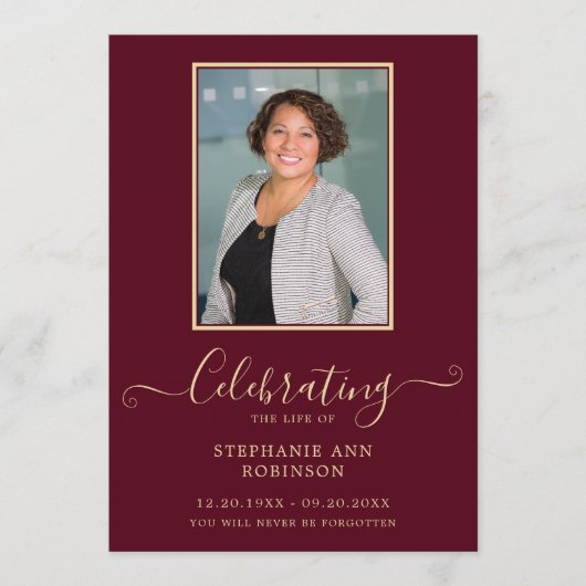 Foto begrafenis Orde van Dienst Bourgondië Goud Programmakaart (Voorkant)