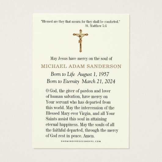 Foto begrafenis sympathie Amerikaanse vlag Visitekaartje (Achterkant)