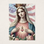 Foto begrafenis sympathie Amerikaanse vlag Visitekaartje (Voorkant)