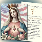 Foto begrafenis sympathie Amerikaanse vlag Visitekaartje