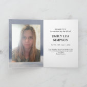 Foto begrafenis sympathie dank u gevouwen Kaart (Binnen)