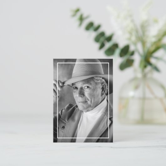 Foto Begrafenisgebed Kaart Contactkaartje (Staand voorkant)