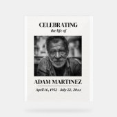 Foto begrafenisviering van het herdenkingsmonument acryl bord (Voorkant)