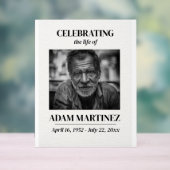 Foto begrafenisviering van het herdenkingsmonument acryl bord (Neutraal)