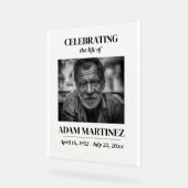 Foto begrafenisviering van het herdenkingsmonument acryl bord (Hoek)