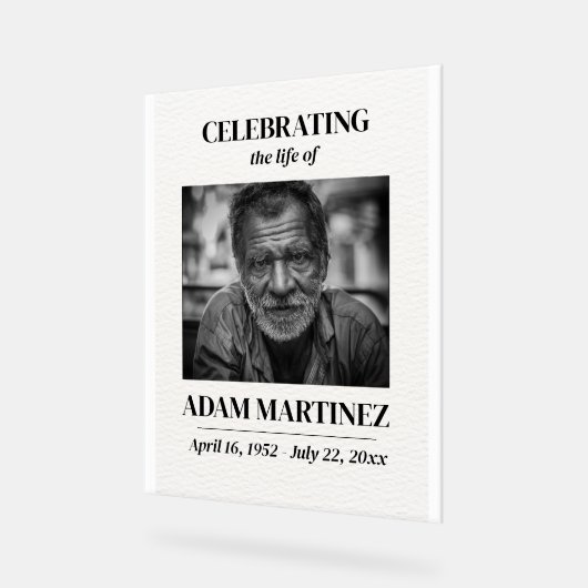 Foto begrafenisviering van het herdenkingsmonument acryl bord (Hoek)