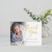 Foto Bekleding Hartelijk dank Folie bekendmaking Folie Uitnodiging Briefkaart (Staand Voorkant)