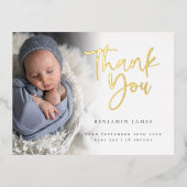 Foto Bekleding Hartelijk dank Folie bekendmaking Folie Uitnodiging Briefkaart (Voorkant)