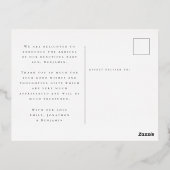 Foto Bekleding Hartelijk dank Folie bekendmaking Uitnodiging Briefkaart (Achterkant)