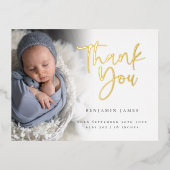 Foto Bekleding Hartelijk dank Folie bekendmaking Uitnodiging Briefkaart (Voorkant)