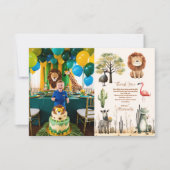 Foto Bellen Alle Party Dieren Safari Zoo Bedankkaart (Voorkant)