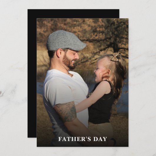 Foto bericht Papa Dochter Fathers Day Kaart toevoe (Voorkant / Achterkant)