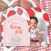 Foto Berry Eerste Verjaardag 1e Strawberry Arch Kaart