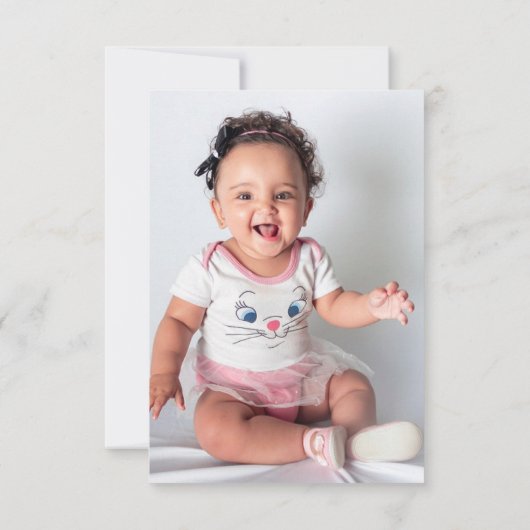 Foto Berry Eerste Verjaardag Strawberry Red Arch Bedankkaart (Achterkant)