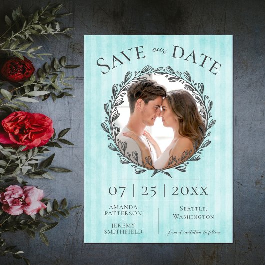 Foto Berry Wreath and Stripes | BLAUWGROEN Save The Date