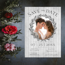 Foto Berry Wreath and Stripes | Grijs Save The Date