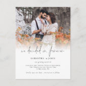 Foto Besloten door middel van bruiloft Opslaan Dat Briefkaart (Voorkant)