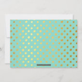 FOTO BESPAAR DATUM gouden folie polka dot marvy mi Kaart (Achterkant)