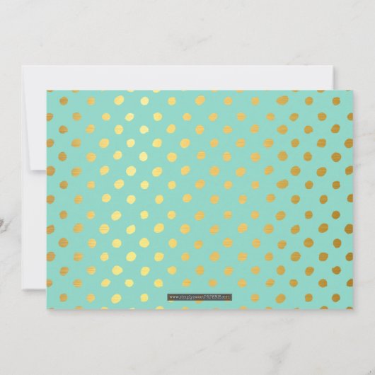 FOTO BESPAAR DATUM gouden folie polka dot marvy mi Kaart (Achterkant)