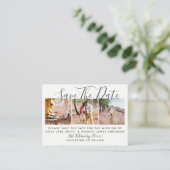 FOTO BESPAAR DE DATUM 'Small Budget Weddenschap' Contactkaartje (Staand voorkant)