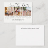 FOTO BESPAAR DE DATUM 'Small Budget Weddenschap' Contactkaartje (Voorkant / Achterkant)