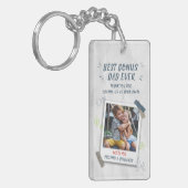 Foto Best Bonus Pap Ever Fathers Day Birthday Sleutelhanger (Voorkant Links)