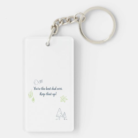 Foto Best Bonus Pap Ever Fathers Day Birthday Sleutelhanger (achterkant)