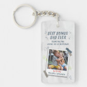 Foto Best Bonus Pap Ever Fathers Day Birthday Sleutelhanger (Voorkant)