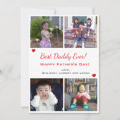 Foto Best Dad Day Holiday Kaart (Voorkant)
