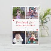 Foto Best Dad Day Holiday Kaart (Staand voorkant)