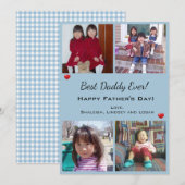 Foto Best Dad Day Holiday Kaart (Voorkant / Achterkant)