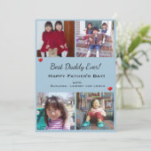 Foto Best Dad Day Holiday Kaart (Staand voorkant)