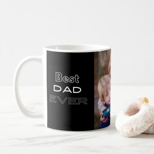 Foto Best Dad Ever Vaderdag, Gift for Dad Koffiemok (Met donut)
