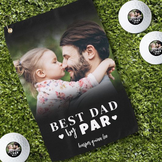 Foto Best Dad van Par Golfhanddoek