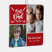 Foto Best Dad van Par Keramisch Ornament (Rechts)