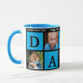 Foto BEST DADDY Collage Coffee Vaderdag Black Mok (Links)