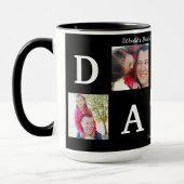 Foto BEST DADDY Collage Coffee Vaderdag Black Mok