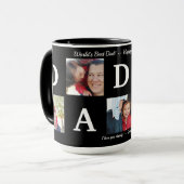 Foto BEST DADDY Collage Coffee Vaderdag Black Mok (Voorkant links)