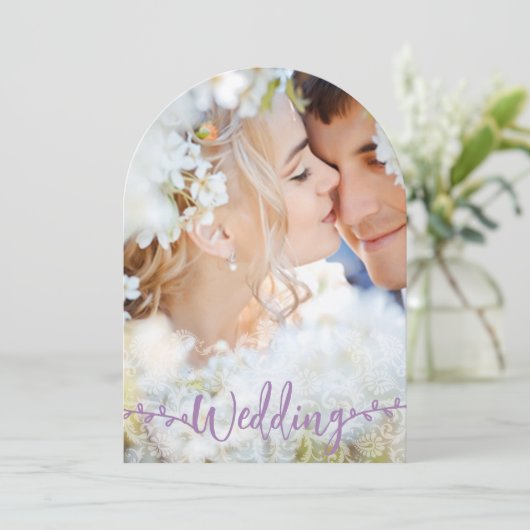 Foto: Best Day Ever Lavender Waterverf Weddenschap Kaart (Staand voorkant)