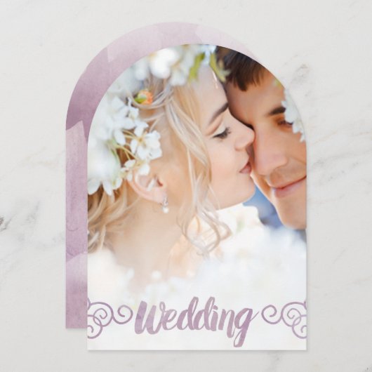 Foto: Best Day Ever Lavender Waterverf Weddenschap Kaart (Voorkant / Achterkant)