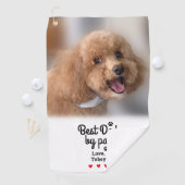 Foto Best Dog Dad van Par Fun Name Paw Print Schat Golfhanddoek (Insitu)